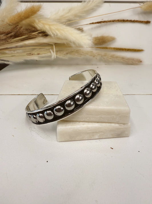 Western Bubble Metal Cuff Bracelet