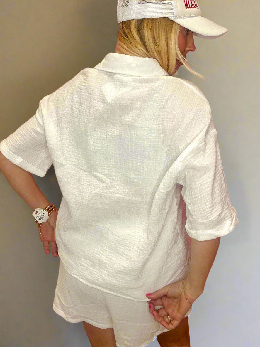 Beach Dayz White Linen