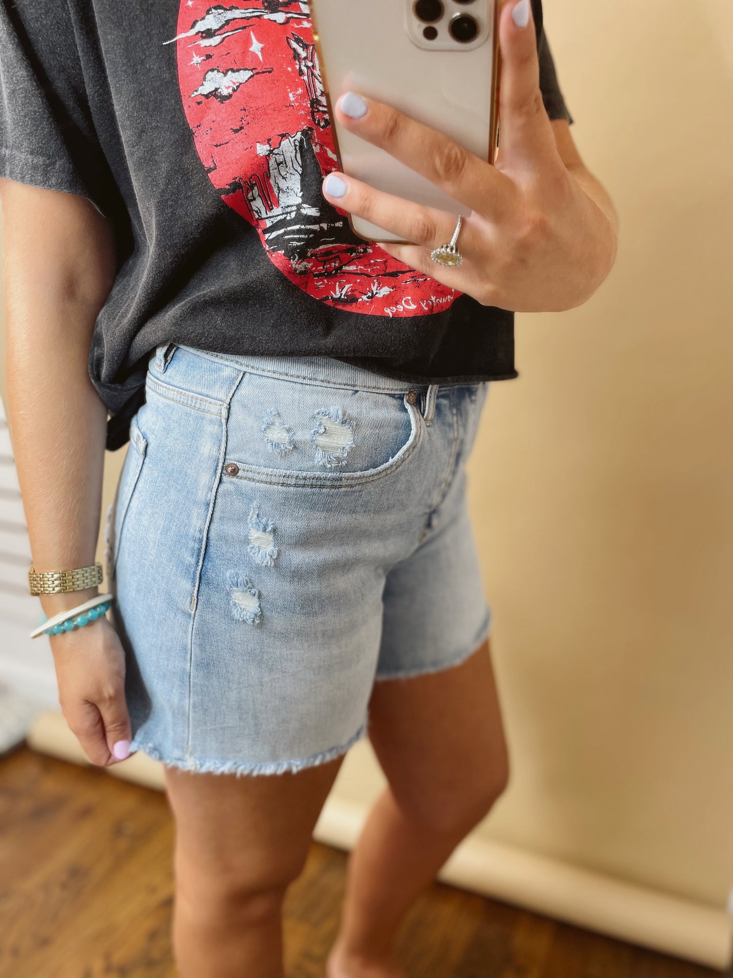 The Cropped Crush Denim Shorts