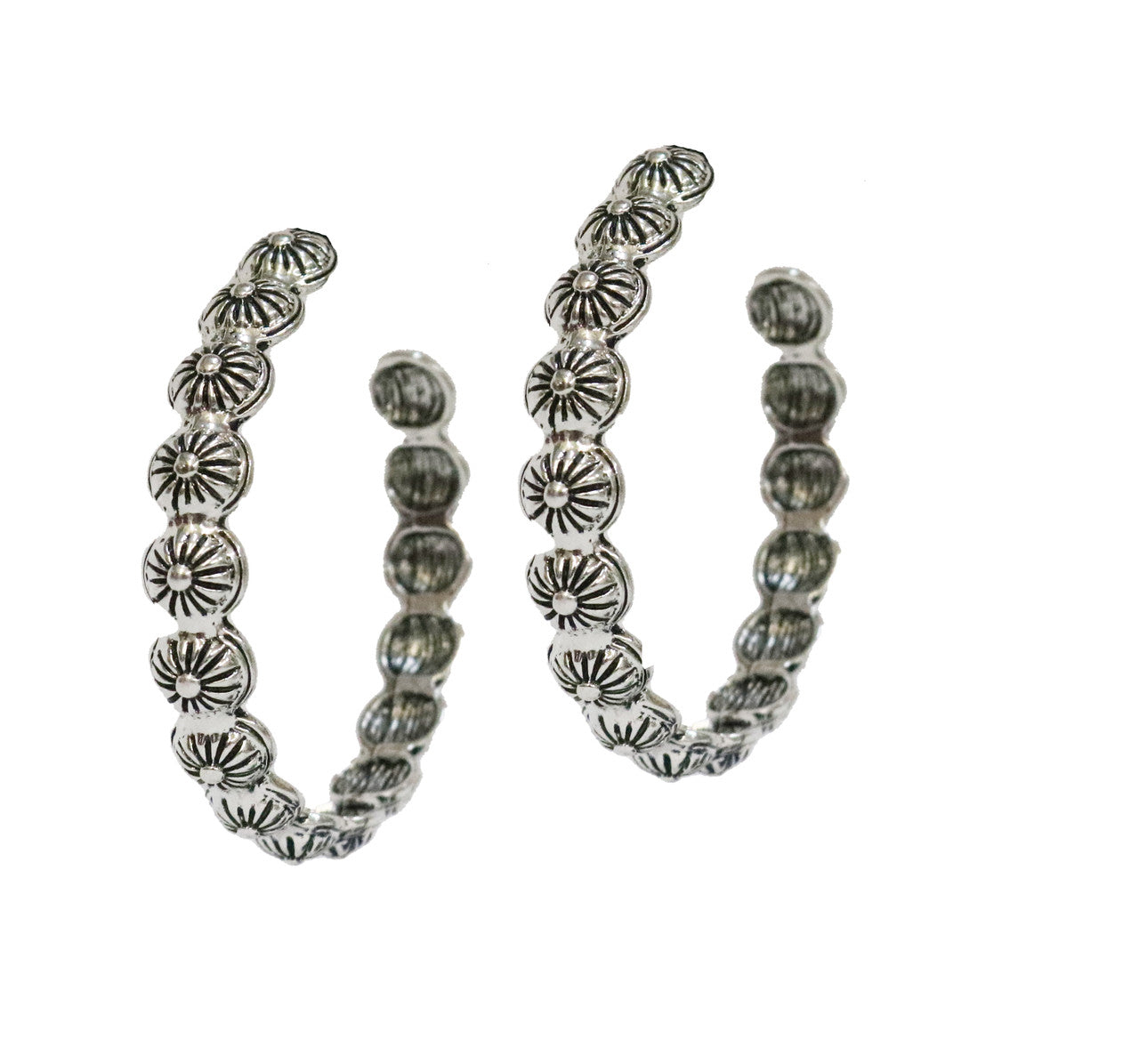 Concho Hoop Earrings