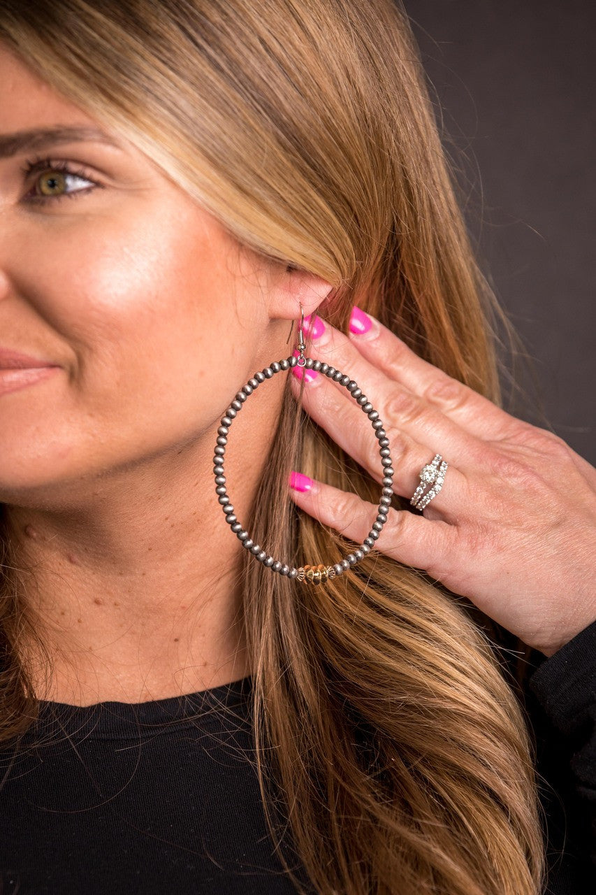 The Kelly Pearl Hoop Earrings