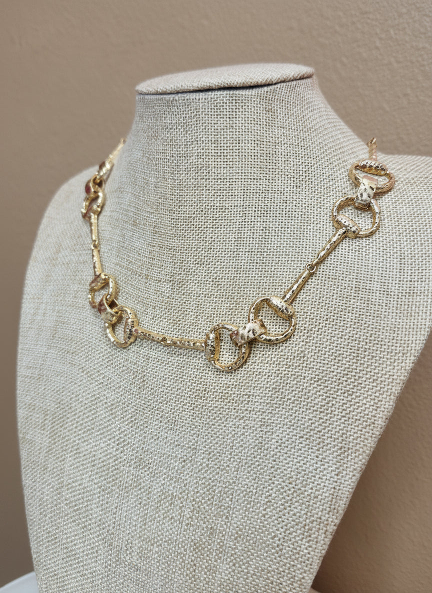 Golden Link Horsebit Necklace