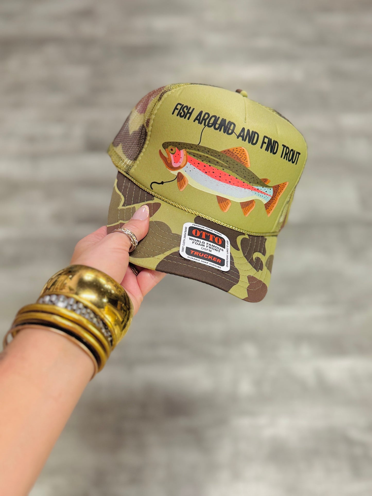 Fish Around & Find Trout Trucker Hat