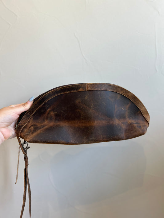 Waxed Leather Toiletry Pouch