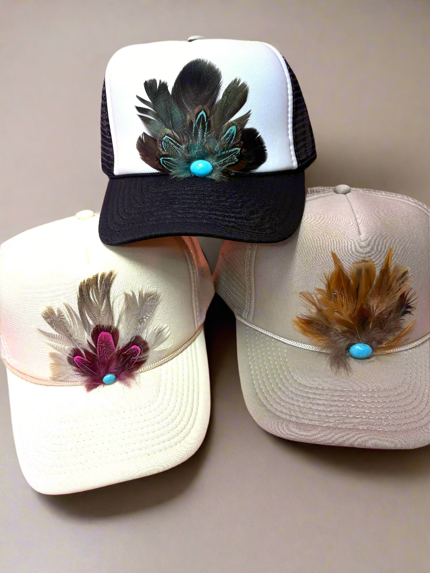 Feather Fan Trucker