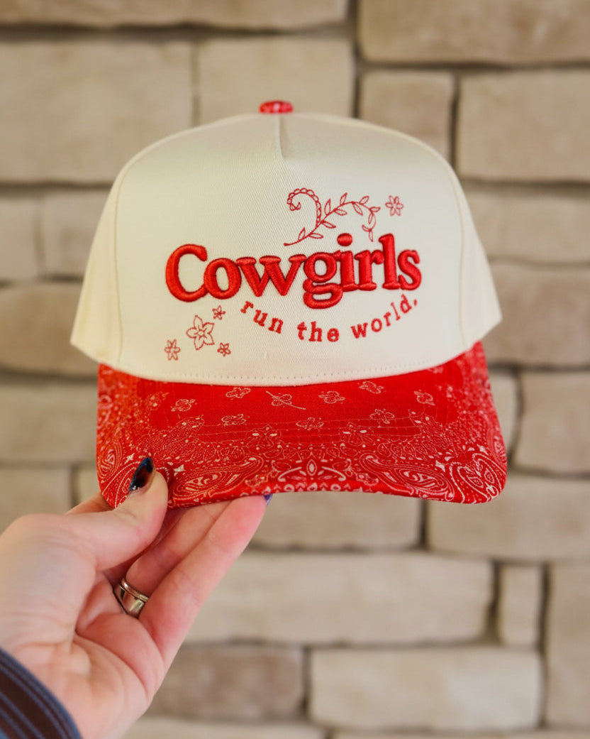 Cowgirls Run The World Trucker Hat