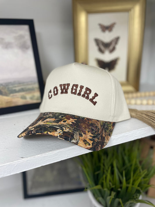 Camo Cowgirl Trucker Hat