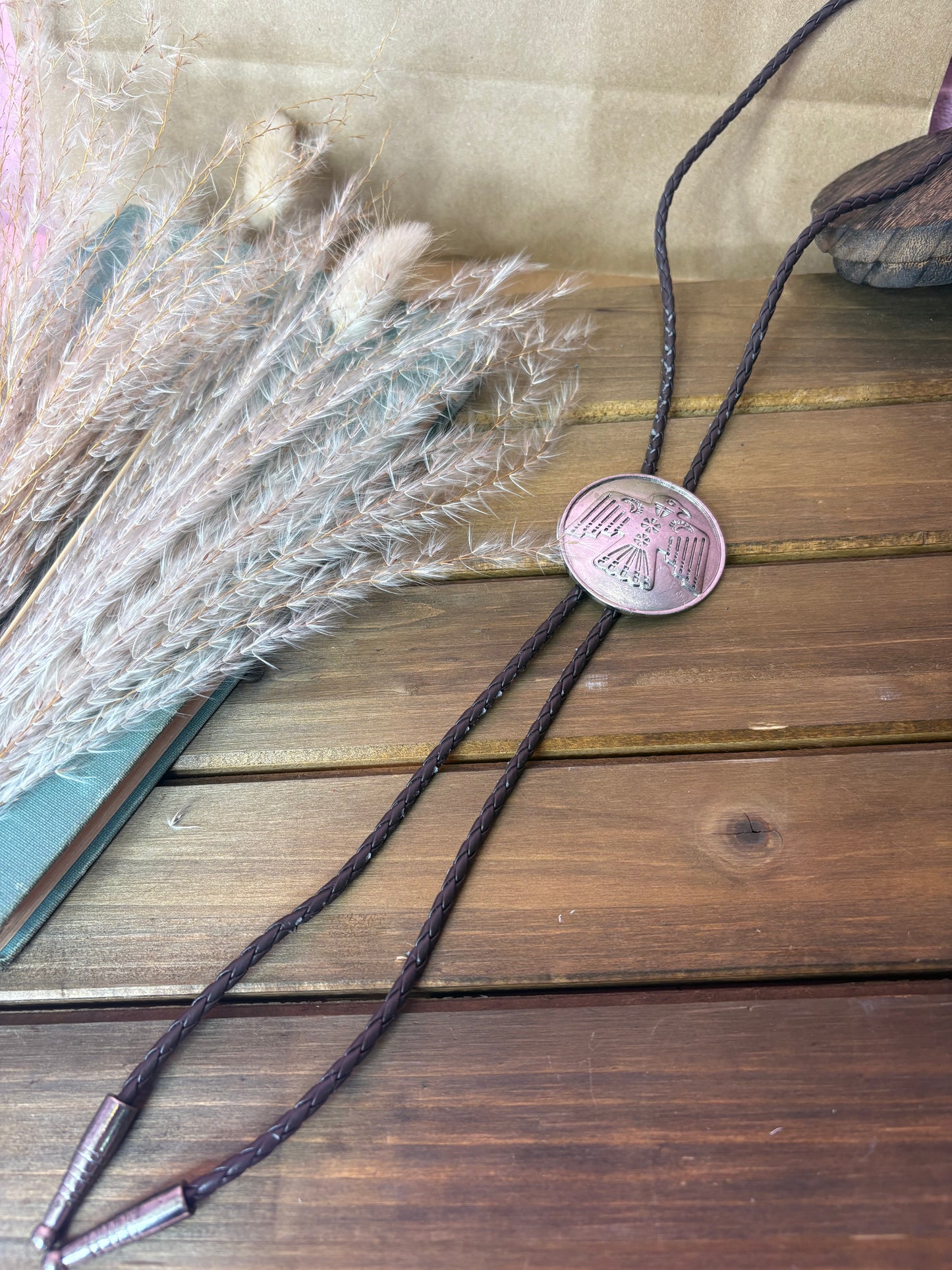 The Thunderbird Leather Bolo Necklace