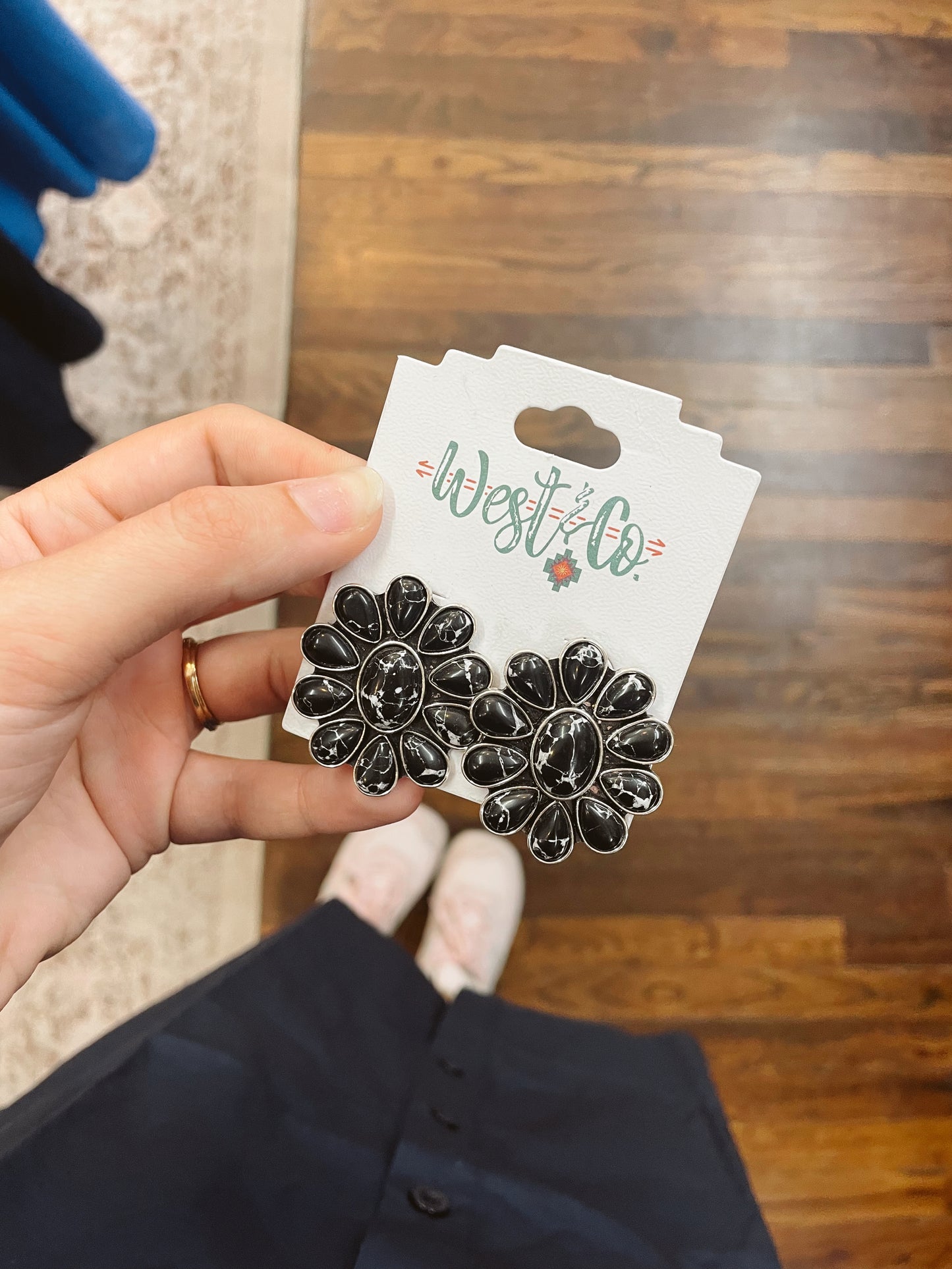 The Ashley Flower Concho Earrings