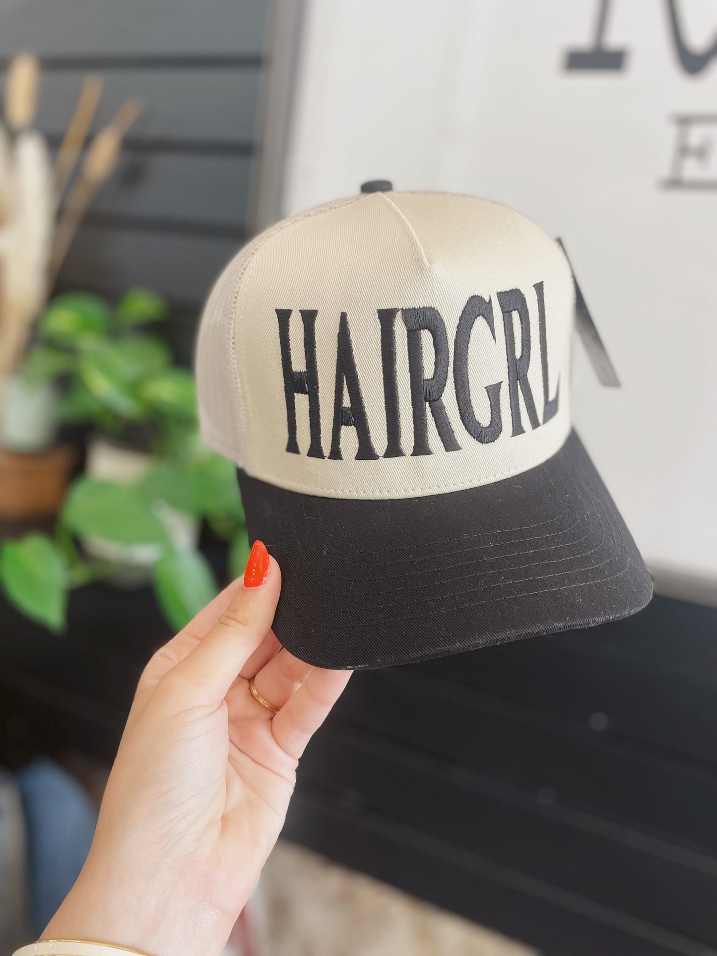 Hair Girl Embroidered Trucker Hat