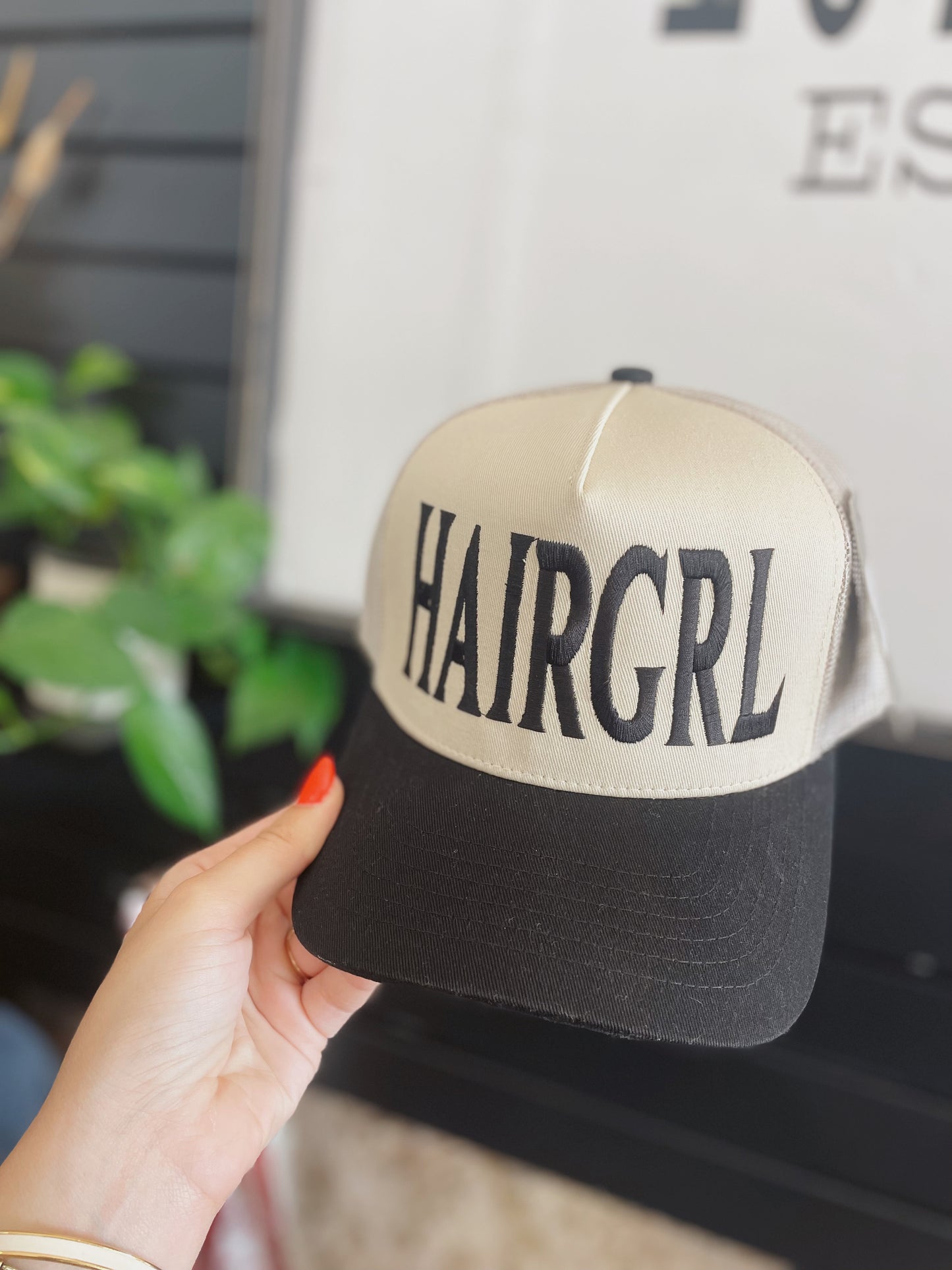 Hair Girl Embroidered Trucker Hat
