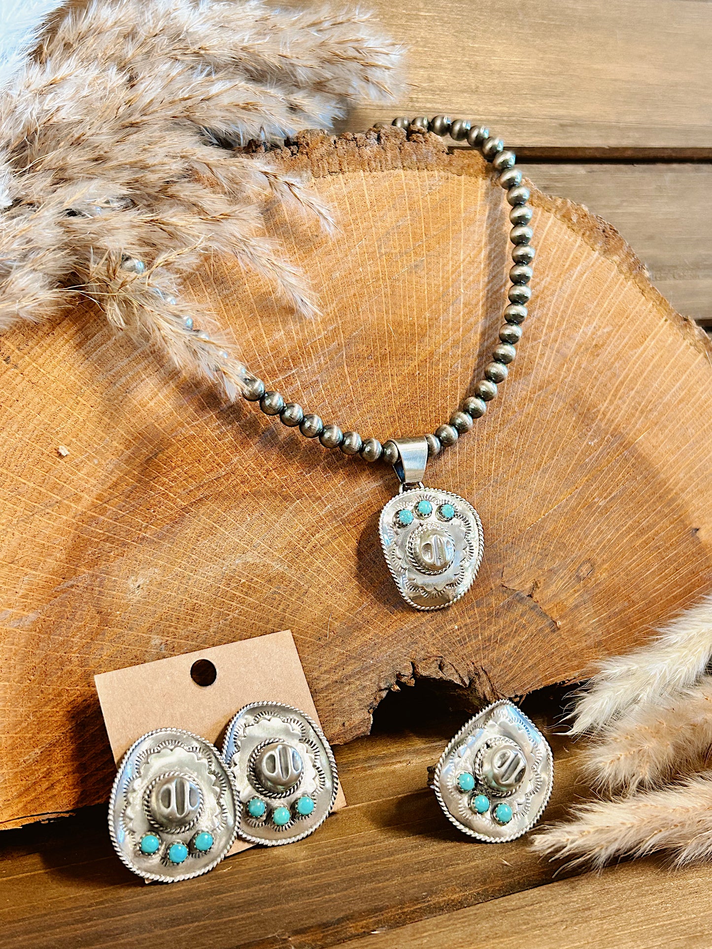 Cowboy Hat Kingman Turquoise Earrings