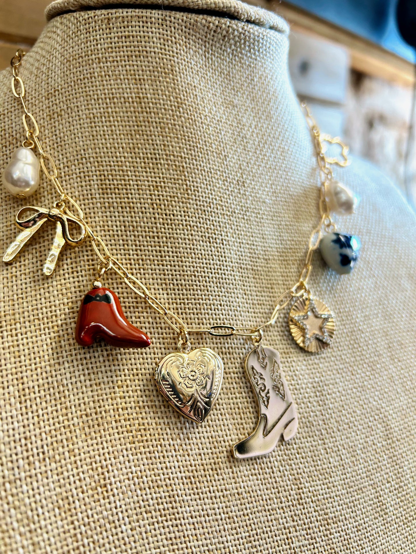Cowgirl Keepsake Charm Necklace