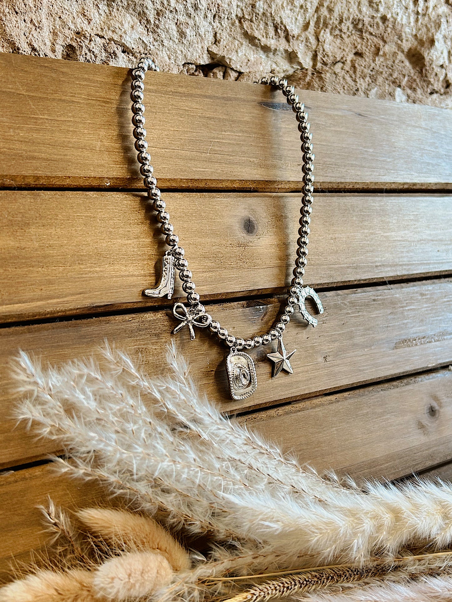 Boots & Bows Charm Necklace