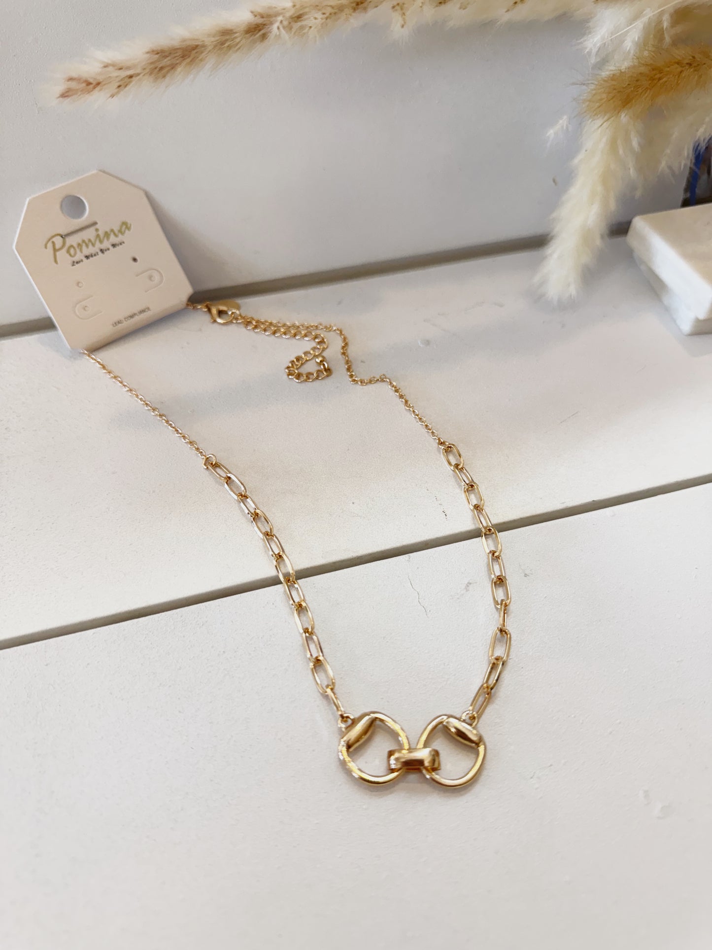 Golden Reins Pendant Necklace