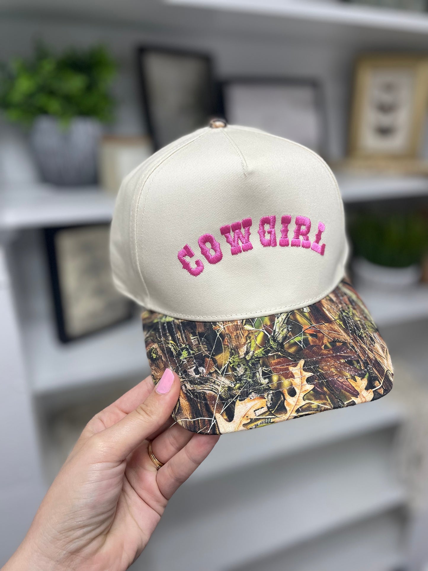 Camo Cowgirl Trucker Hat