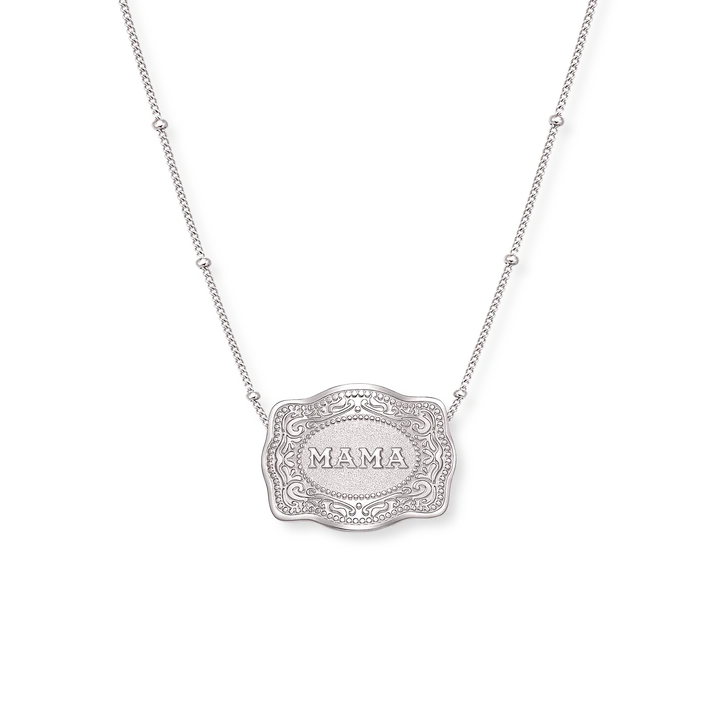 Mini Belt Buckle Mama Necklace