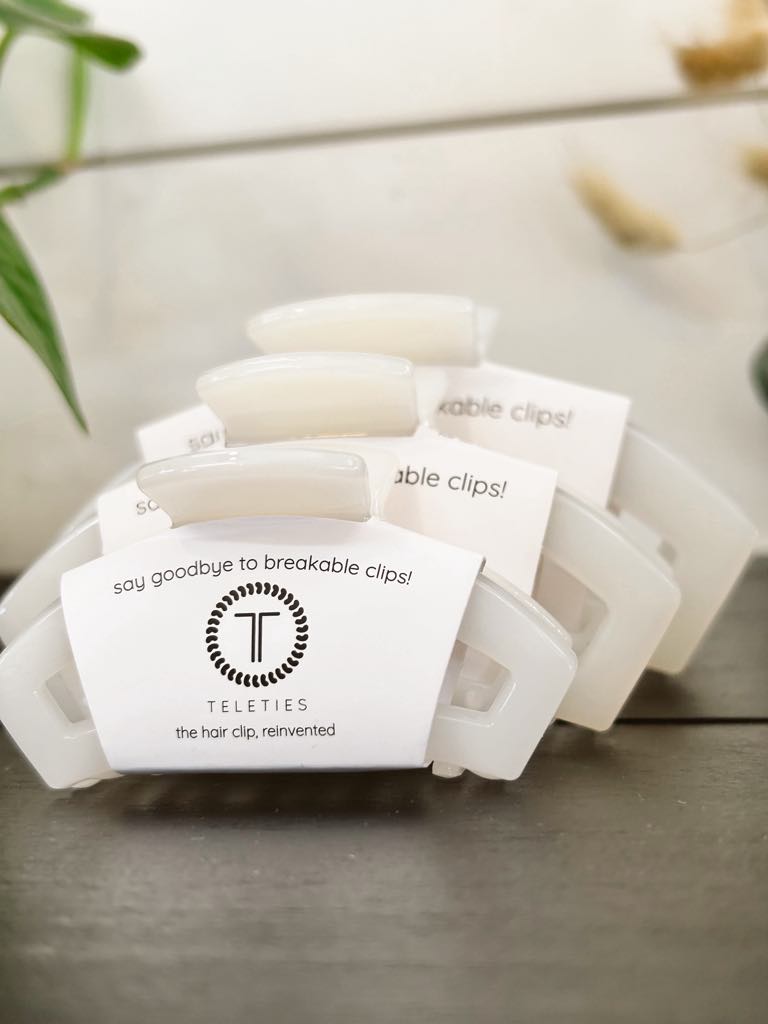 Open Coconut White Hair Clip