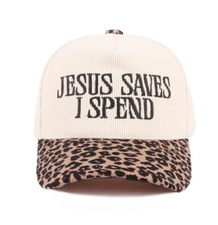 Jesus Saves I Spend Corduroy Trucker Hat