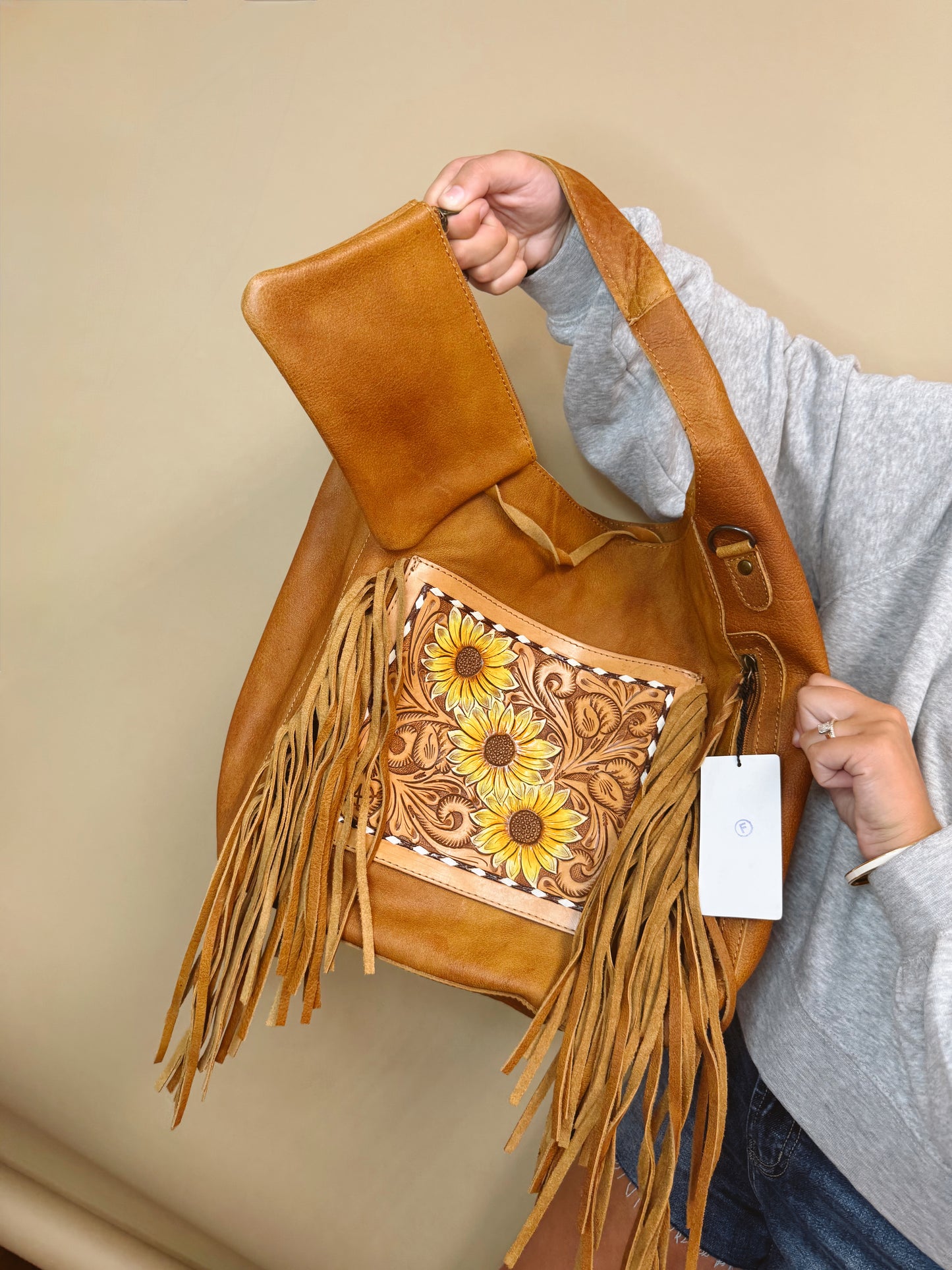 The Reno Sunflower Leather Purse