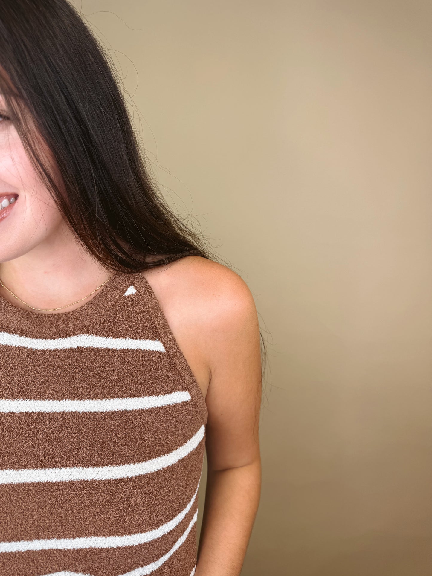 The Coastal Stripes Sweater Tank
