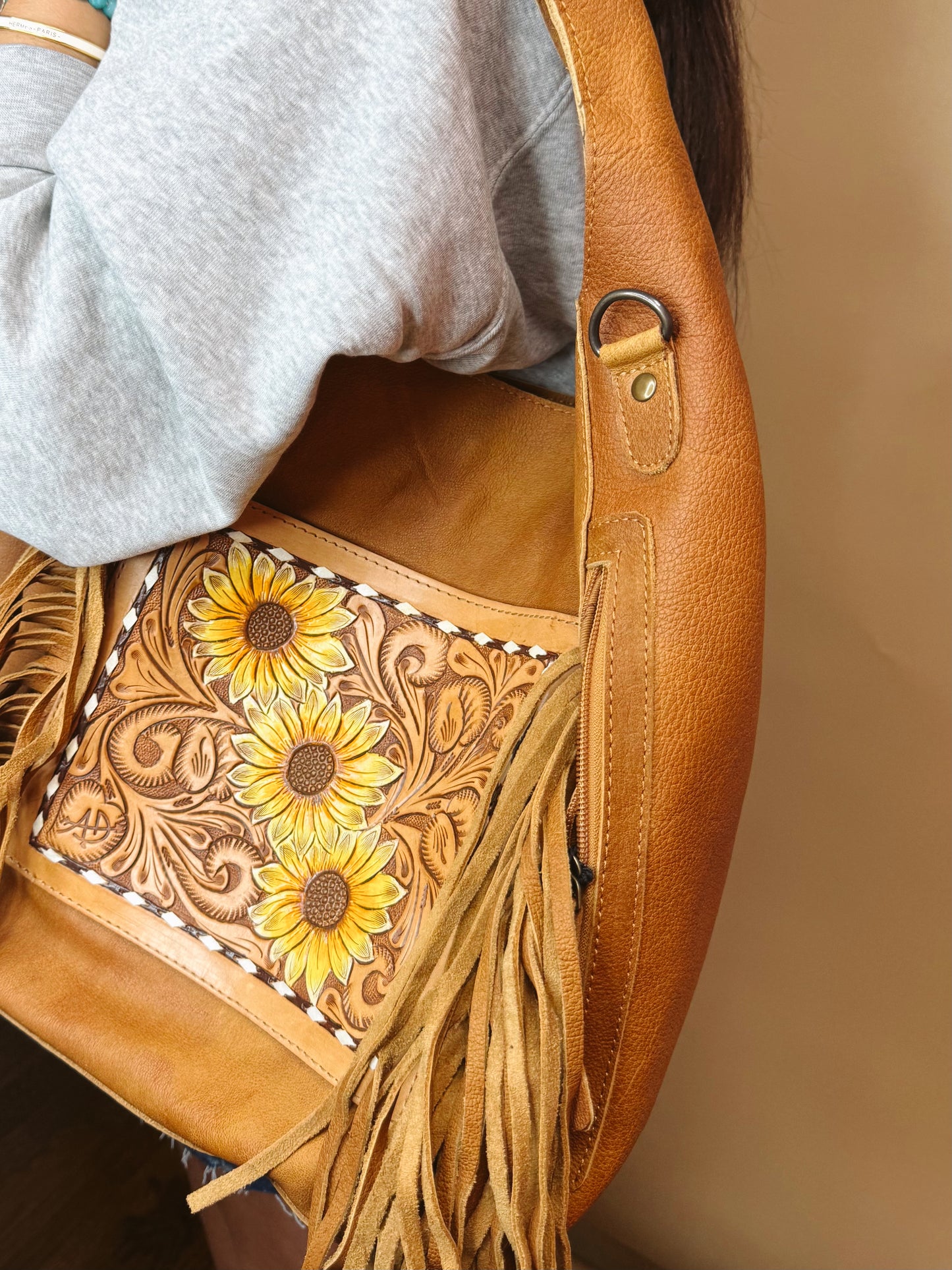 The Reno Sunflower Leather Purse