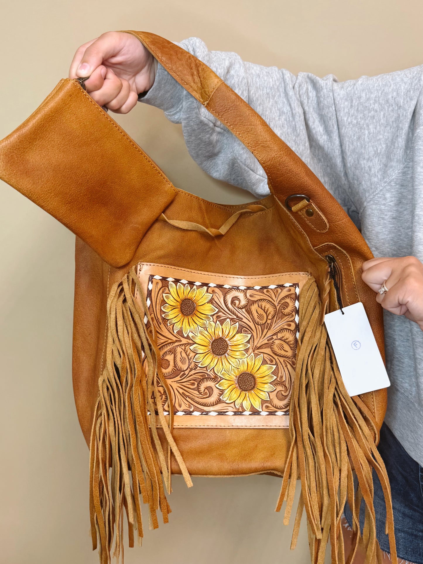 The Reno Sunflower Leather Purse