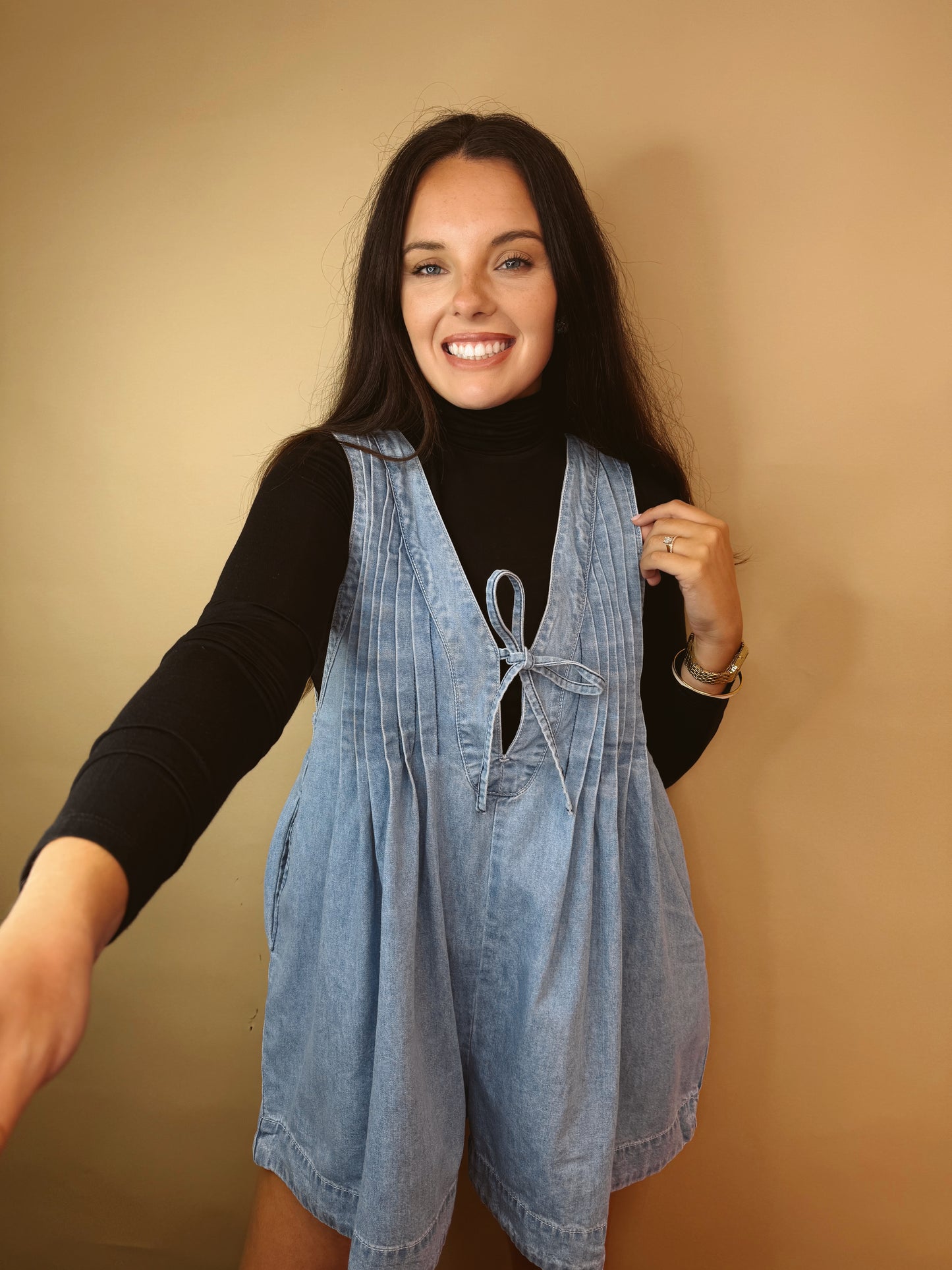 The Bliss Pleated Romper