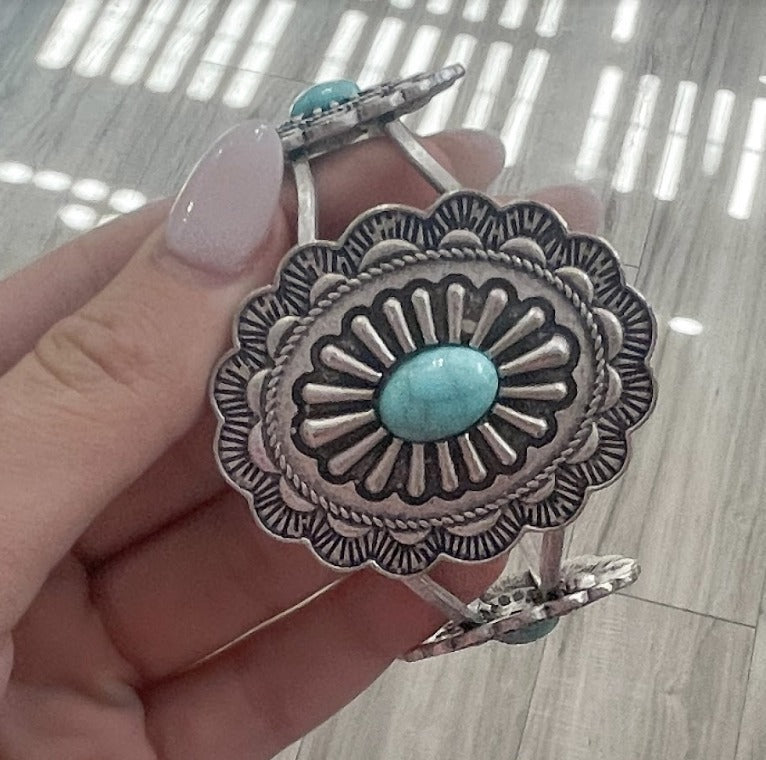 Ava Squash Blossom Cuff Bracelet