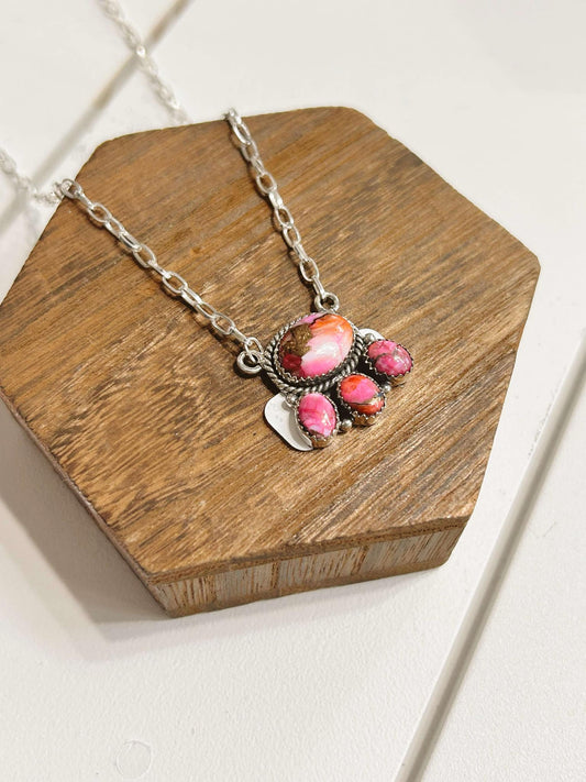 Authentic Pink Dahlia Necklace #332