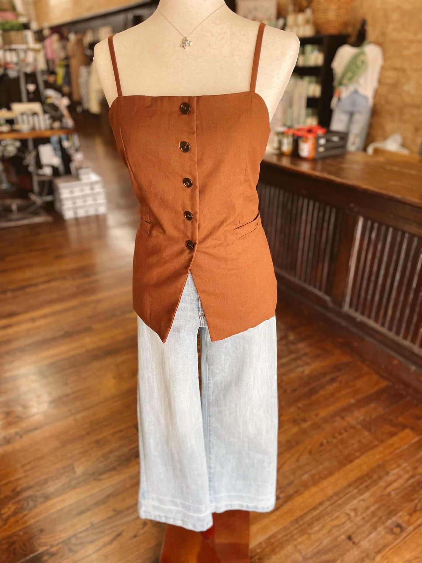 The Quinton Button Up Tank