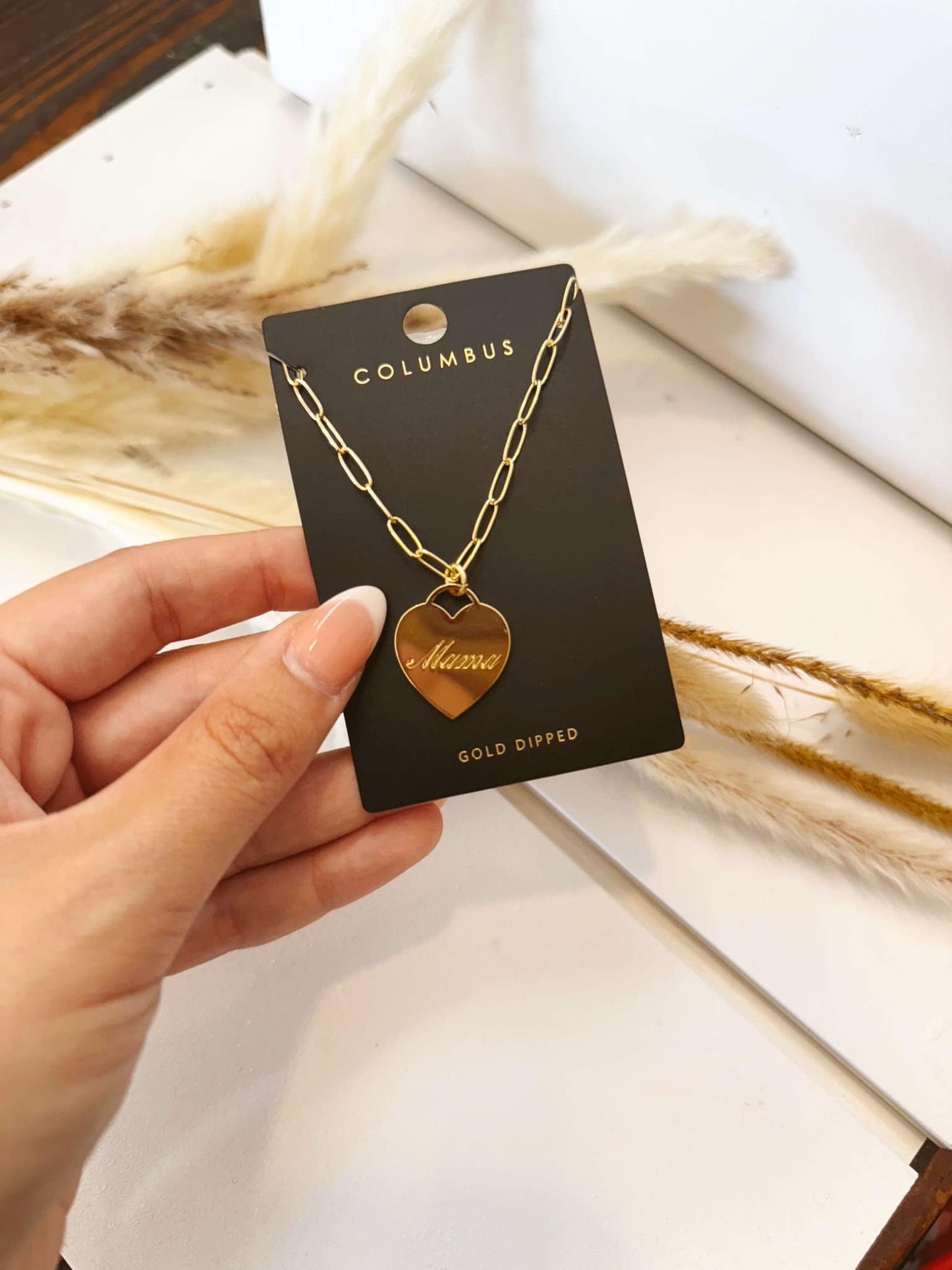 Mama's Heart Gold Necklace