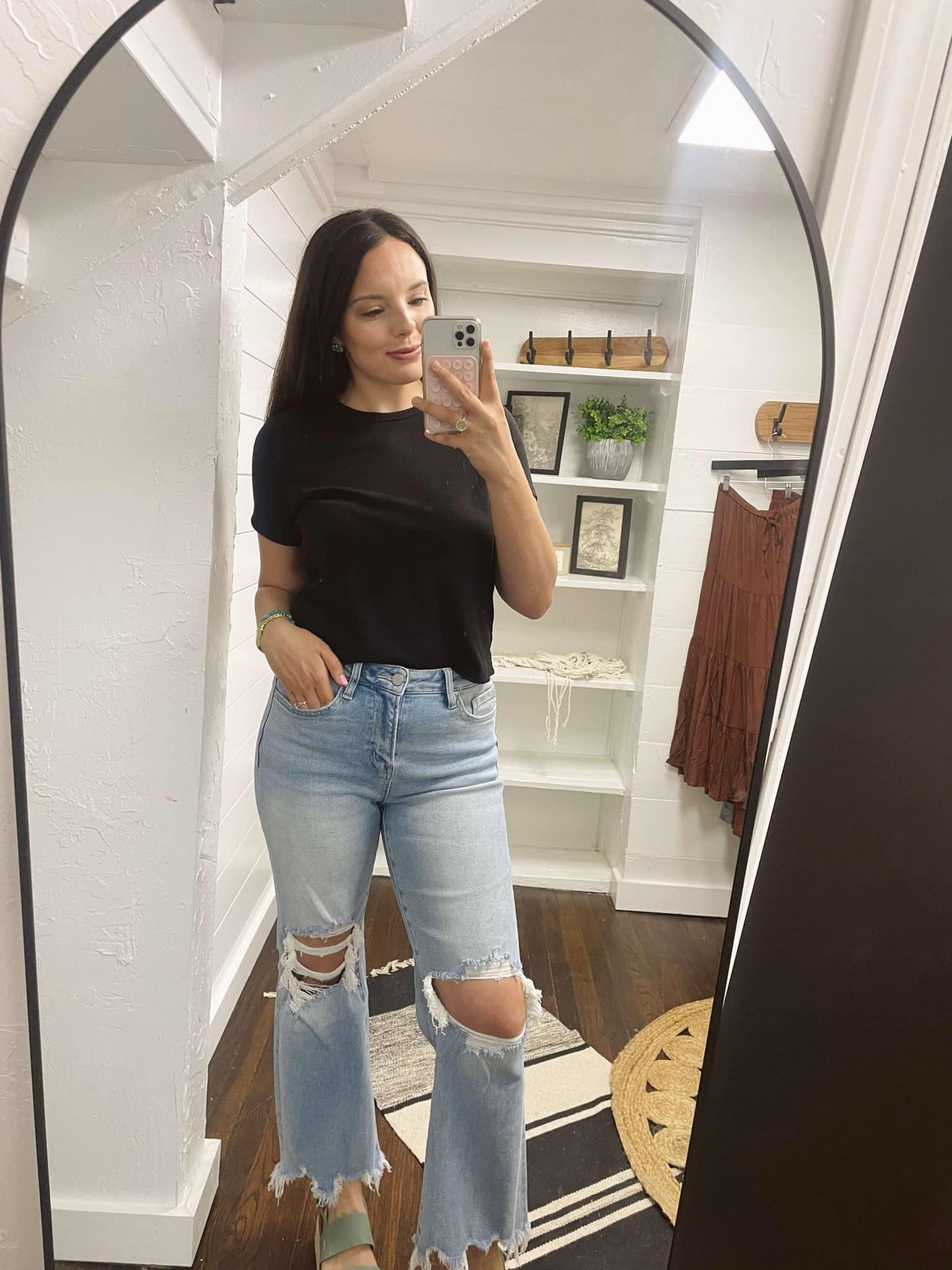 90's Vintage Crop Jeans