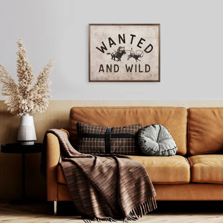 Wanted and Wild Calf Roper Box Sign