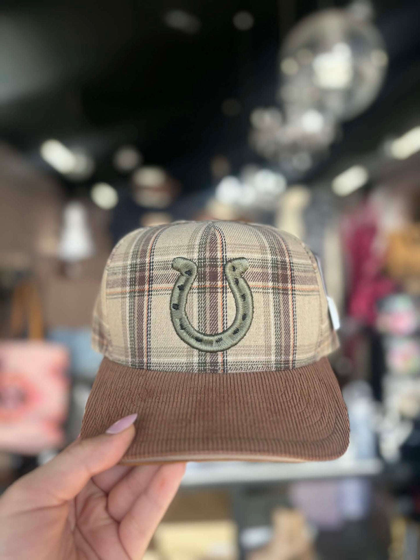 Horseshoe & Corduroy Trucker Hat