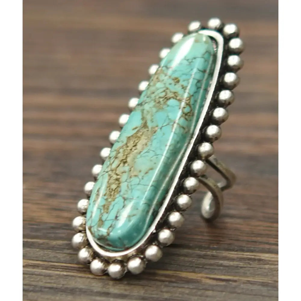 Turquoise & Studs Ring