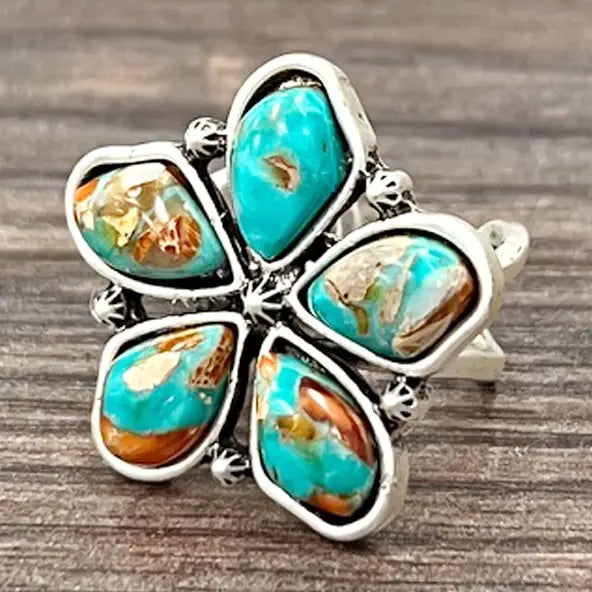 Desert Flower Turquoise Ring