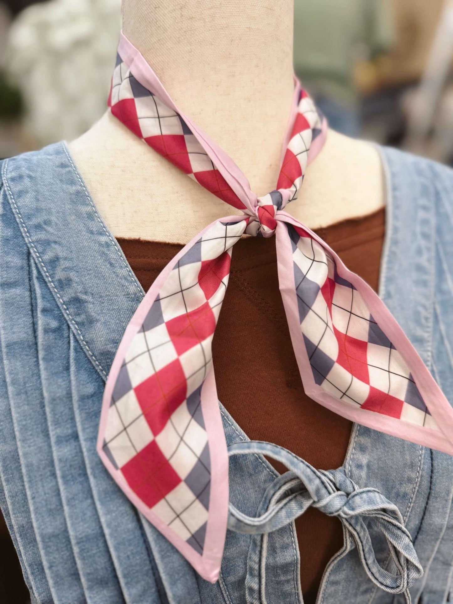 Lavender Plaid Bandana