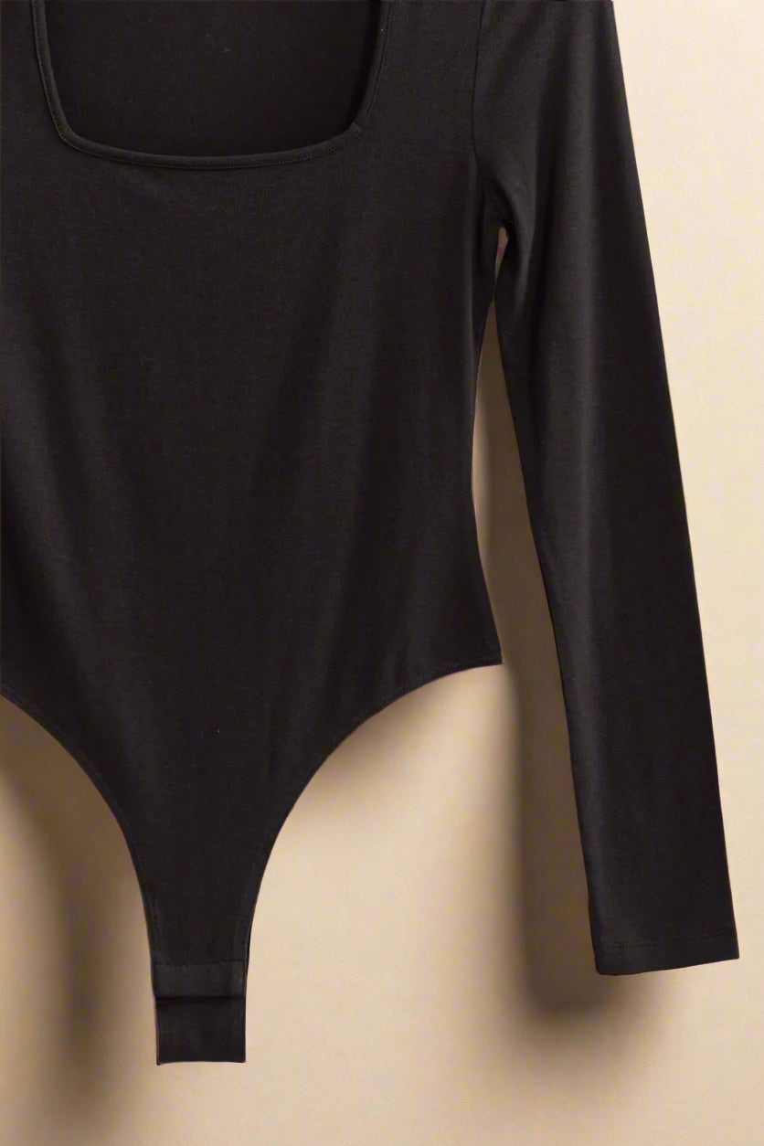 Square Neck Long Sleeve Bodysuit