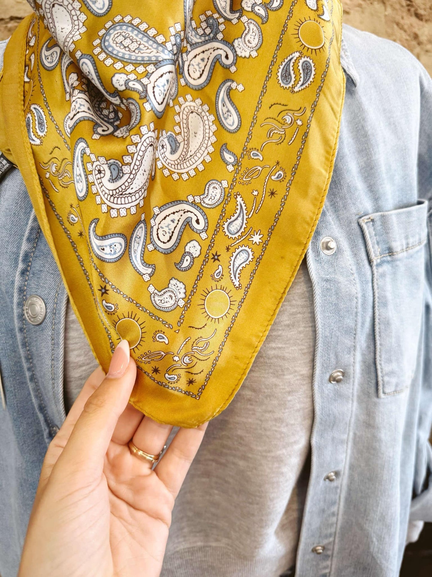 Golden Paisley Scarf