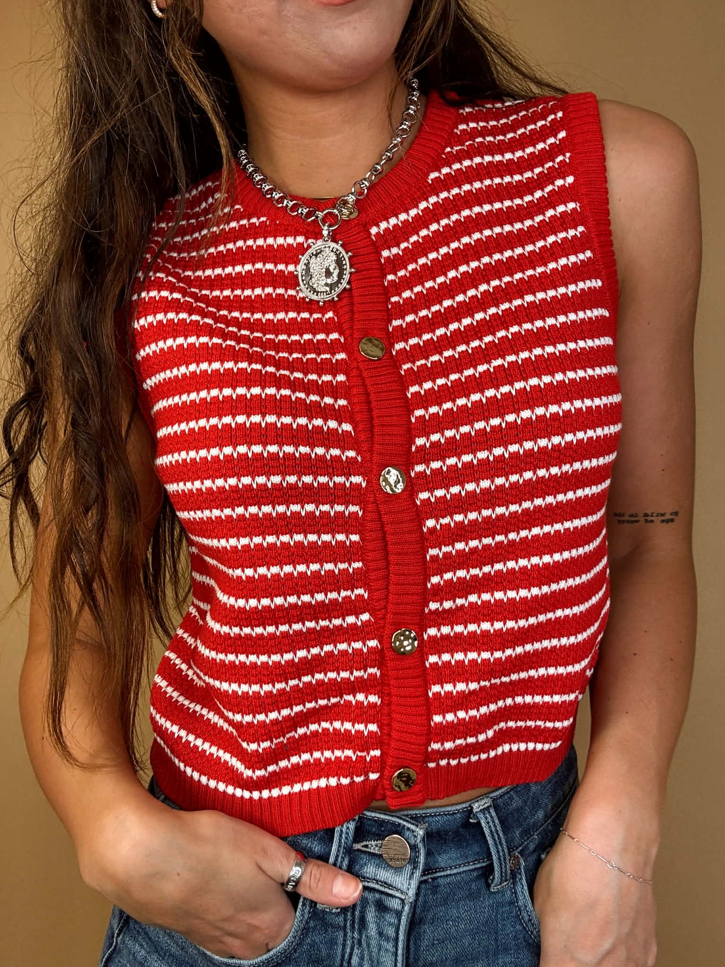 Cherry On Top Crochet Tank