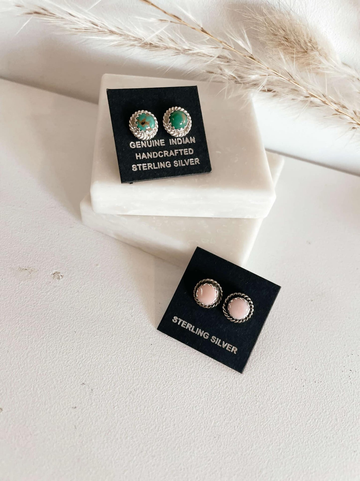 Esther White Studs #120