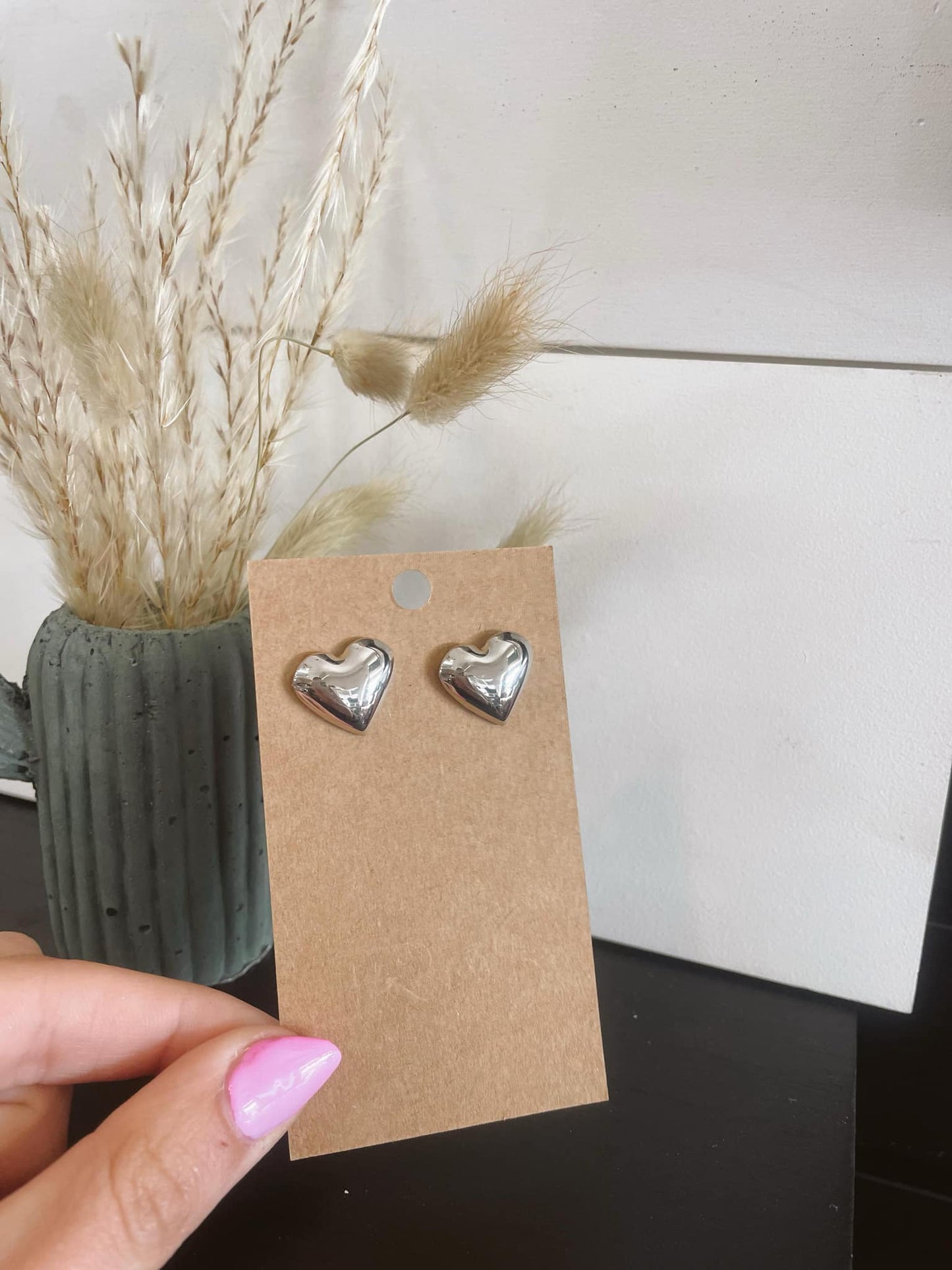 The Ruby Heart Earrings