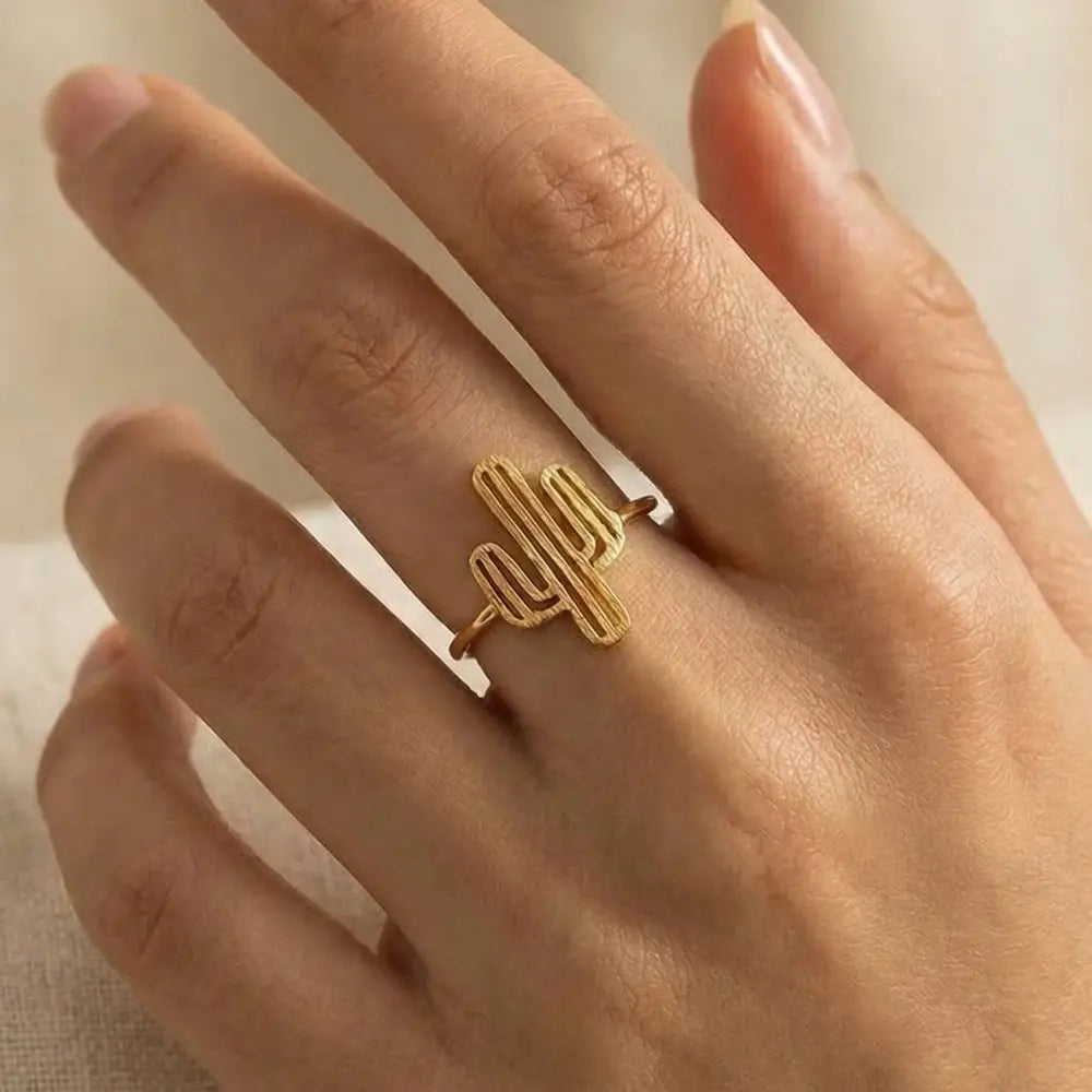 Cactus Minimalist Ring