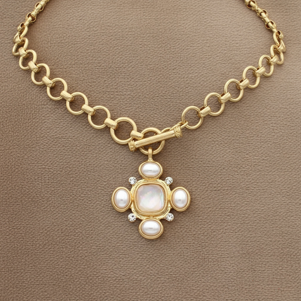 Golden Grace Cross Necklace