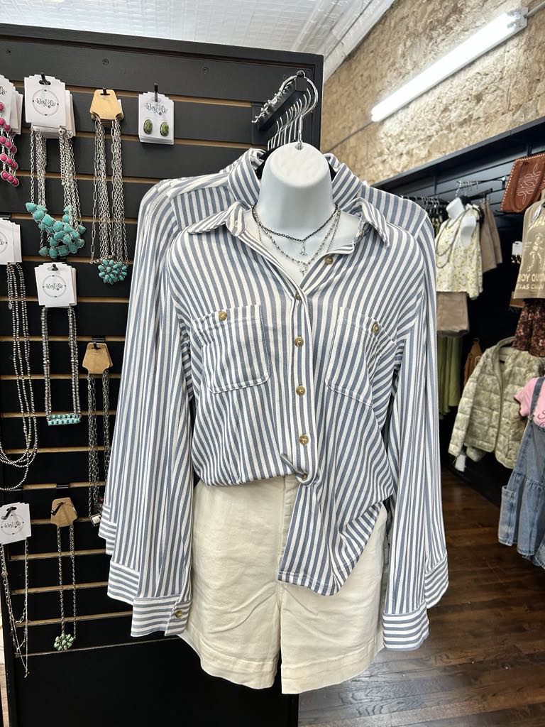 By The Sea Button Down Top