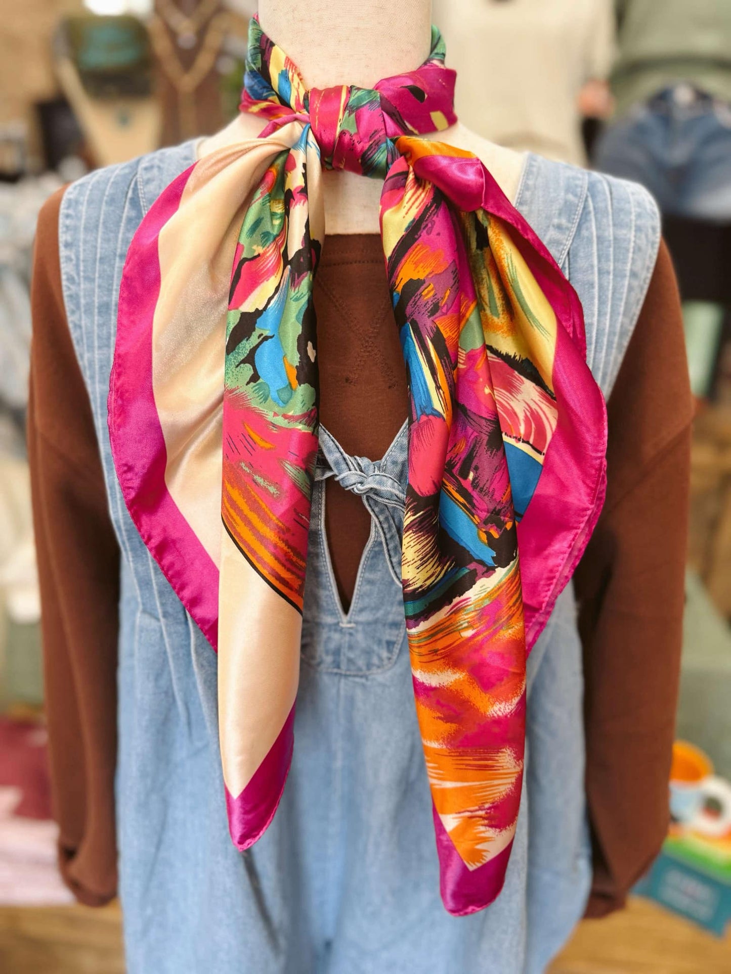 Blush Elegance Silk Bandana