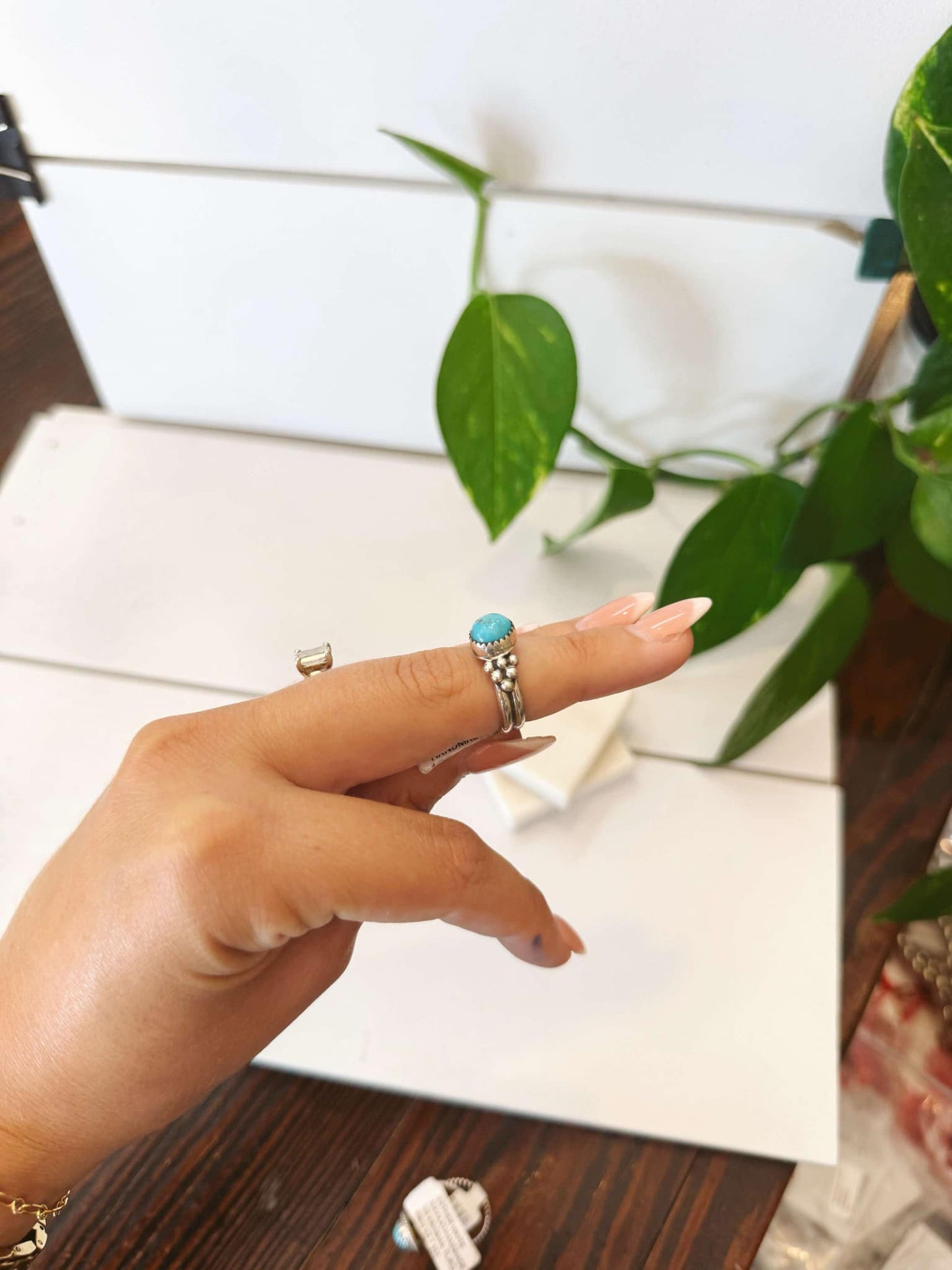 Authentic Turquoise Breeze Navajo Ring #326