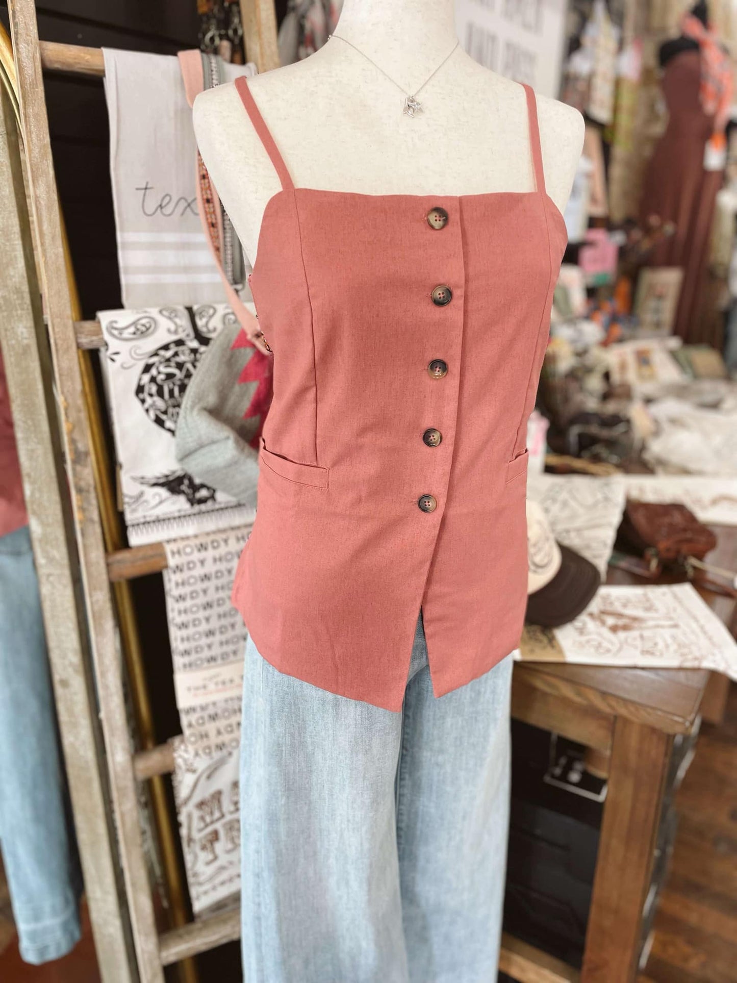 The Quinton Button Up Tank