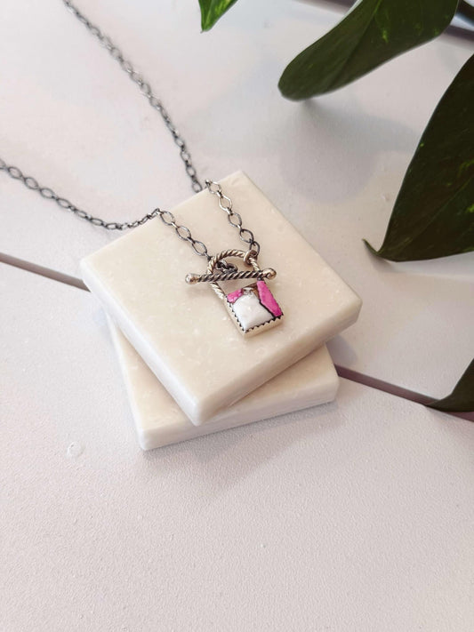 Authentic Sweet Lock Sterling Silver Necklace #318